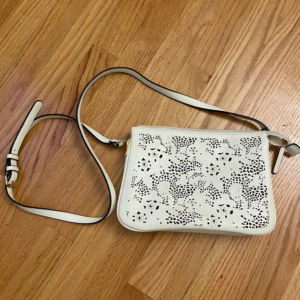 White satchel purse